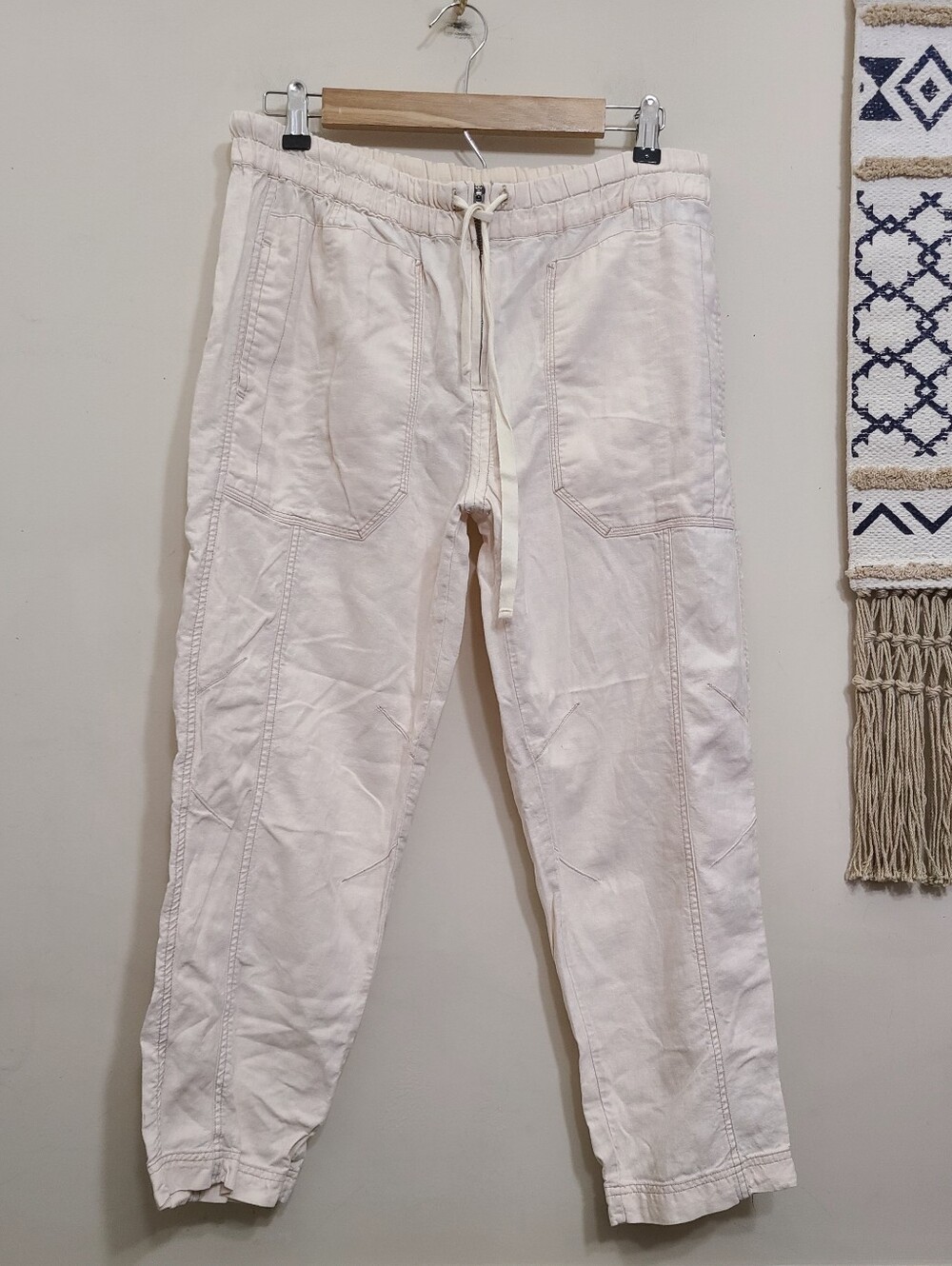 Free People Linen Blend Palmer Pants Size XS - Picture 5 of 7